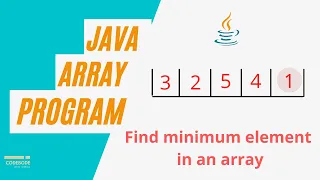 How To find minimum element from array in java Java Practice Programs Code Bode