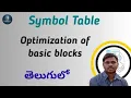 47 Optimization of basic blocks transformation of basic blocks code generation in telugu