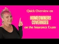 Pass the Homeowners Insurance Exam Homeowner Coverages