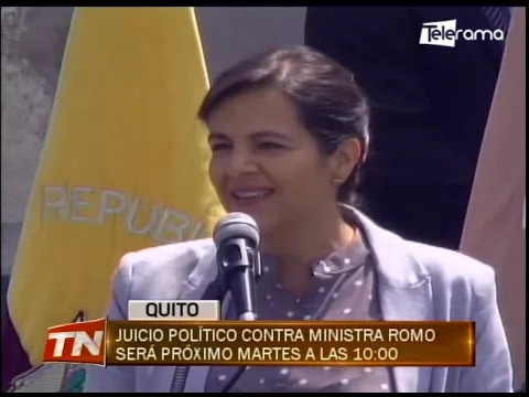 Juicio político contra ministra Romo será virtual