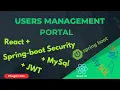 Users management Portal using Spring-boot React js Mysql Spring-Security JWT Roles Auth