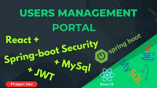 Users management Portal using Spring-boot React js Mysql Spring-Security JWT Roles Auth