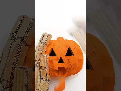 ๐ Letโs Carve A Cardboard Pumpkin! ๐ #halloween