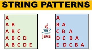 String Patterns in JAVA TechVidya Alphabet patterns Absolutely for beginners