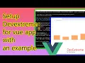 Setup devextreme components for vue app with an example
