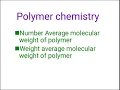Number average molecular weight mass average molecular weight of polymers