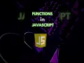 JavaScript Functions in 1 min