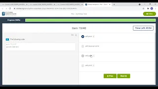 PYTHON ESSENTIALS 2 SUMMARY TEST PE 2 Summary Answer PCAP - Programming Essentials in Python