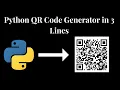 Python Tutorial QR Code Generator in 3 Lines