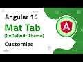 22 Mat Tab Customize Bydefault theme color in Angular 15 angular 15 tutorial