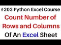 Python Excel Course Count Number of Rows and Columns
