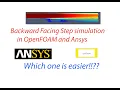 Backward Facing Step Simulation in OpenFoam and Ansys