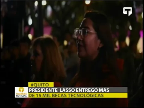 Presidente Lasso entregó más de 15 mil becas tecnológicas