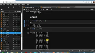 Numpy nd Array Creation array zeros empty full eye identity linspace Hindi