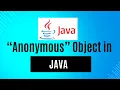 What is Anonymous object in java