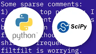 Filter design and frequency extraction in Python