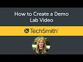 How to Create a Demo Lab for Online Teaching with Camtasia