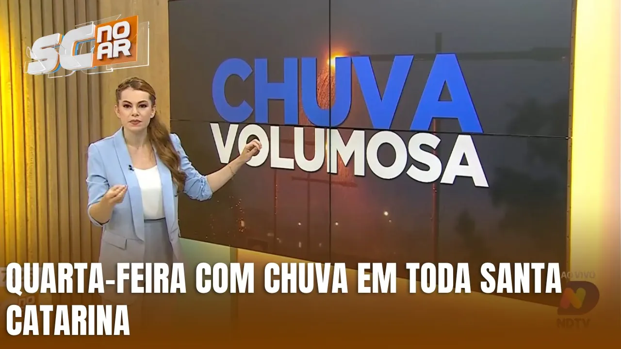 Central do Tempo - Chuva persistente e volumosa em Santa Catarina nesta quarta-feira de feriado