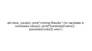 Build an Online Voting System in Python Beginner Project Tutorial