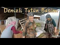 Lagu Ananem ile süper kadının yanına Tütün basımına gittik. 4K Türkiye villagelife  Denizli köy hayatı