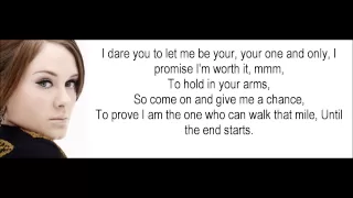 Download Adele One and Only Lyrics (Hd 1080p) MP3