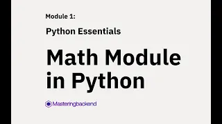 Math Module in Python