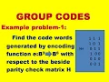 EXAMPLE-1 EXAMPLE PROBLEM ON GROUP CODES GROUP CODES GROUP THEORY DMS MFCS