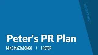Peter's PR Plan