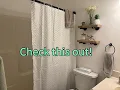 A modern farmhouse vibe with this shower curtain