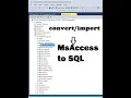Import DataBase From MsAccess to SQL Server sql