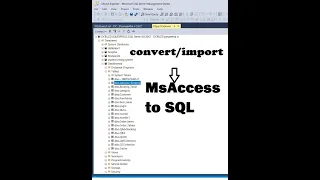 Import DataBase From MsAccess to SQL Server sql