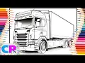 Scania Truck Ready to Carry on the by Coloring