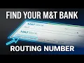 How to Find Routing Number on M T Where is routing number on M T bank statement