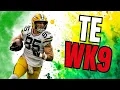 Week 9 Top 24 TE Rankings Fantasy Football - Tucker Kraft Brock Bowers Juwan Johnson MORE
