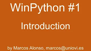 WinPython Introduction