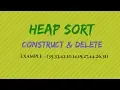 Heap Sort - Construction and Deletion