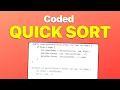 Code QUICK SORT in JAVA