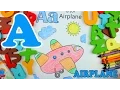 Learn Alphabet - Letter A Airplane coloring pages