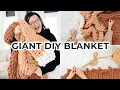 How to Knit a Chunky Blanket in a Day No Needles Required