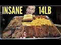 IMPOSSIBLE 14LB BBQ PLATTER CHALLENGE | The \