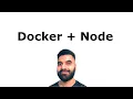 Docker Node nodemon setup