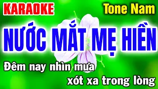 NƯỚC MẮT MẸ HIỀN Nhạc Sống Tone Nam Karaoke Tình Trần