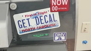 North Carolina DMV ending license plate stickers and paper registration cards