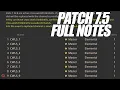 Job Changes Data Center Linkshells - Patch 7 5 Full Notes Overview
