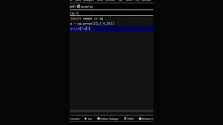 sqrt function of numpy in python