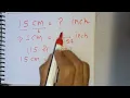 15 cm to inches Hindi
