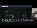 PR review Merging external events into Prompt custom