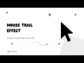 Create an Amazing Custom Cursor with Trail Effect using JavaScript Engage Your Users