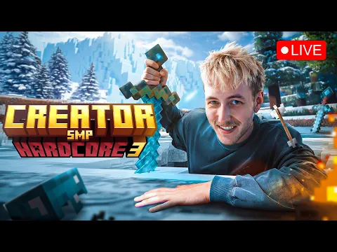 Video Thumbnail: 🔴LIVE: Minecraft CreatorSMP Hardcore 3 - DAG 8