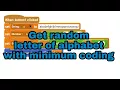 How to get a random letter of alphabet